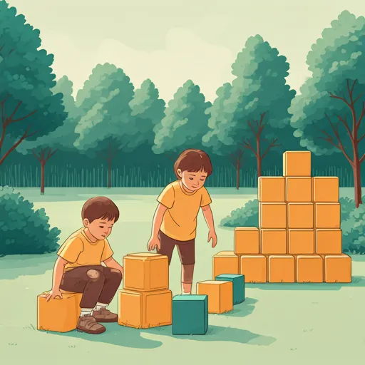 Kids playing with blocks at Bhoomi Preschool Pragathi Nagar